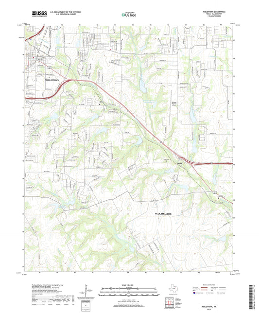 Midlothian Texas US Topo Map Image