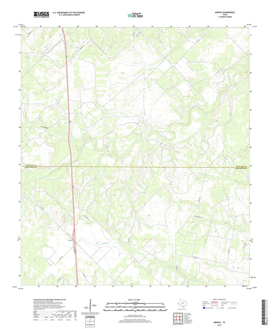 Midway Texas US Topo Map Image