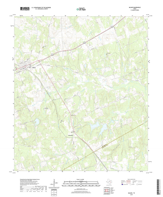 Milano Texas US Topo Map Image