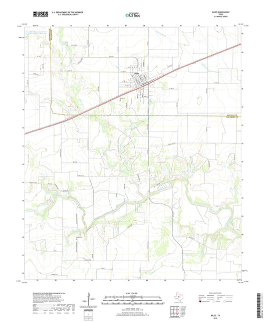 Miles Texas US Topo Map Image