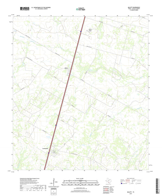 Millett Texas US Topo Map Image
