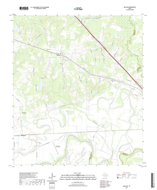 Millican Texas US Topo Map Image