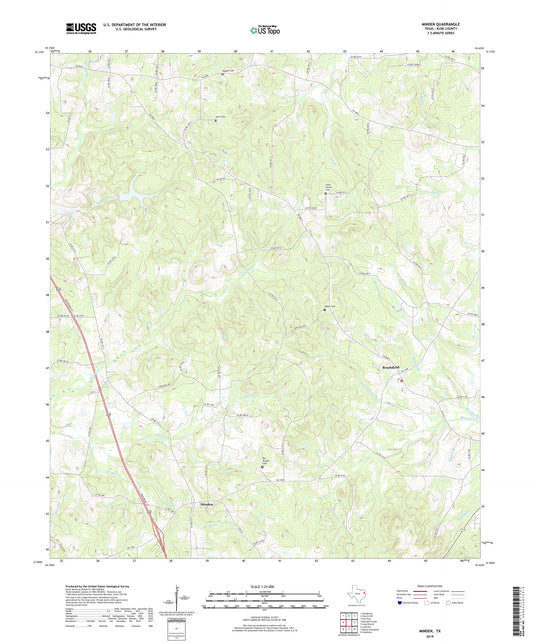 Minden Texas US Topo Map Image