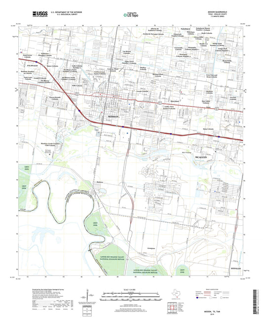 Mission Texas US Topo Map Image