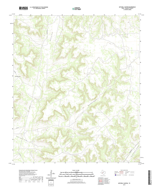 Mitchell Canyon Texas US Topo Map Image