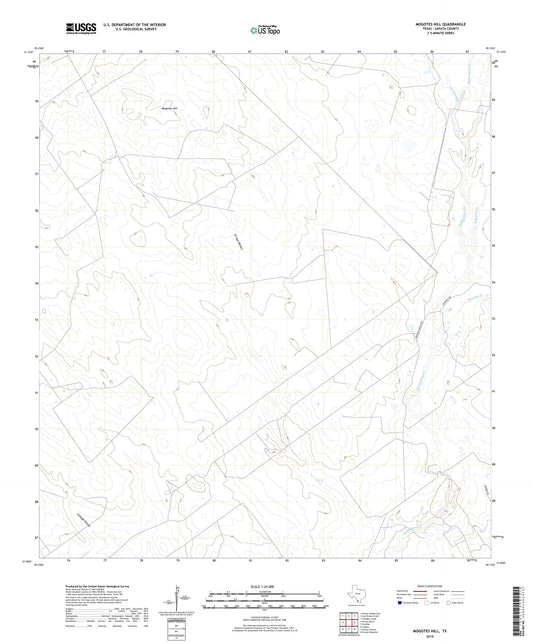 Mogotes Hill Texas US Topo Map Image