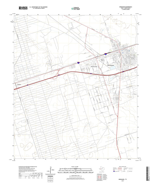 Monahans Texas US Topo Map Image