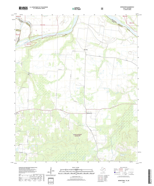 Monkstown Texas US Topo Map Image