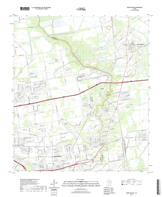 Mont Belvieu Texas US Topo Map Image