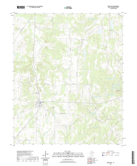 Montague Texas US Topo Map Image