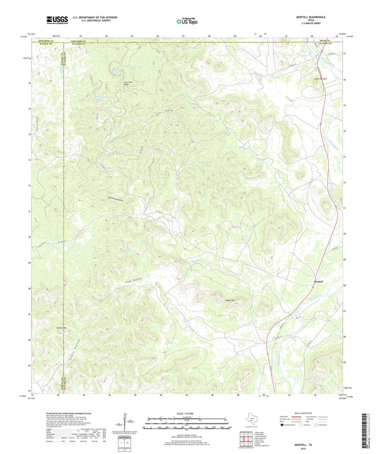 Montell Texas US Topo Map Image