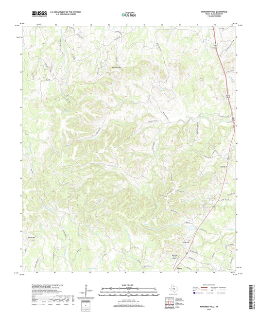 Monument Hill Texas US Topo Map Image