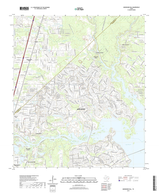 Moonshine Hill Texas US Topo Map Image