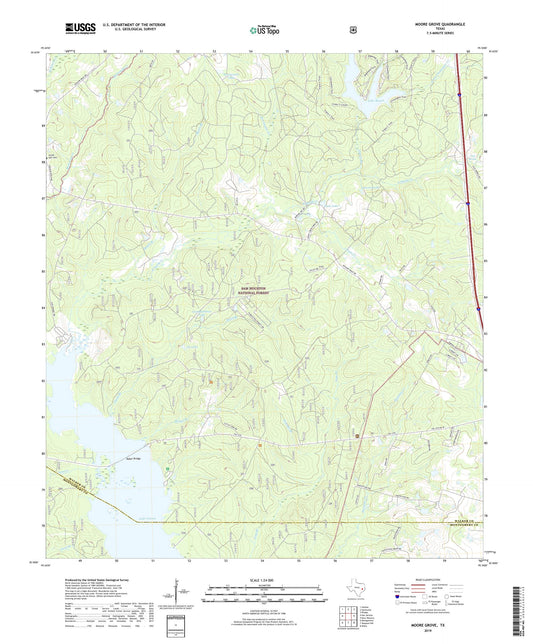 Moore Grove Texas US Topo Map Image