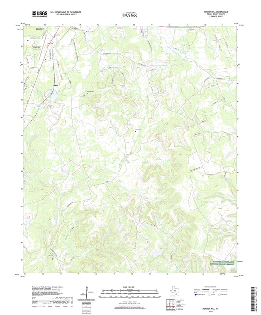 Mormon Mill Texas US Topo Map Image
