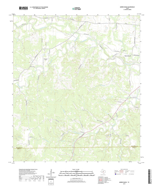Morris Ranch Texas US Topo Map Image