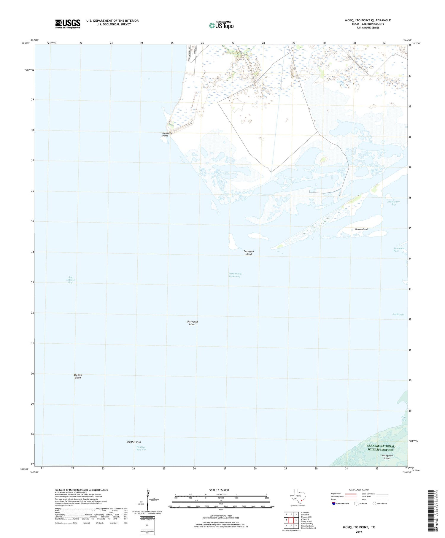 Mosquito Point Texas US Topo Map Image