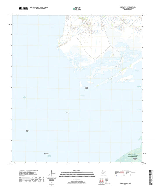 Mosquito Point Texas US Topo Map Image
