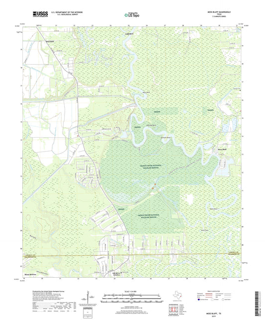 Moss Bluff Texas US Topo Map Image