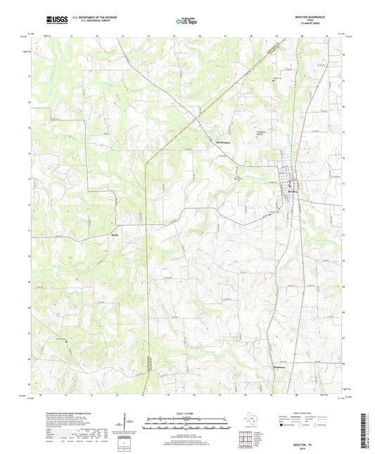 Moulton Texas US Topo Map Image