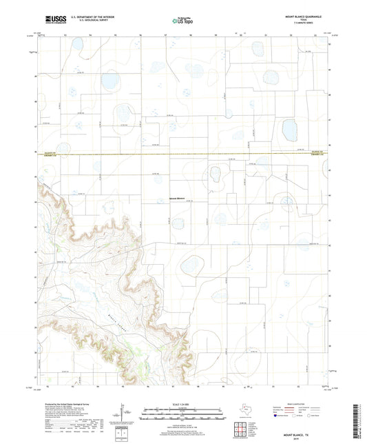 Mount Blanco Texas US Topo Map Image