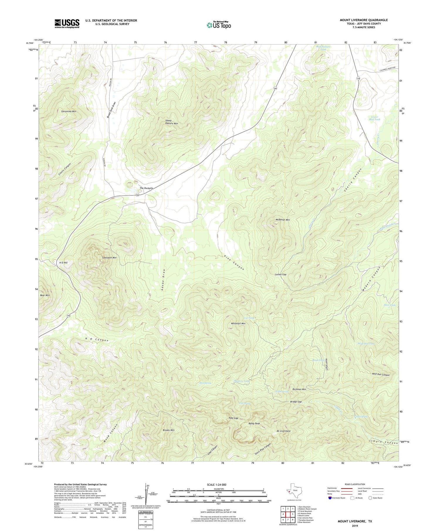 Mount Livermore Texas US Topo Map Image
