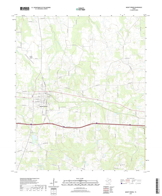 Mount Vernon Texas US Topo Map Image