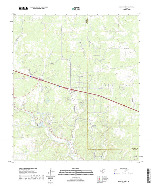 Mountain Home Texas US Topo Map Image