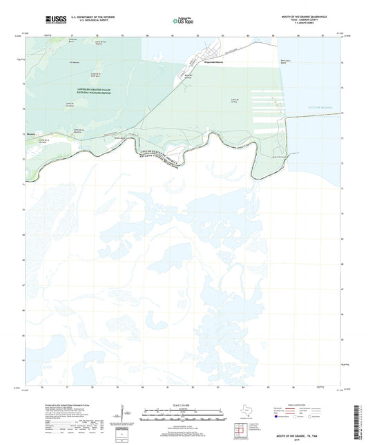 Mouth of Rio Grande Texas US Topo Map Image