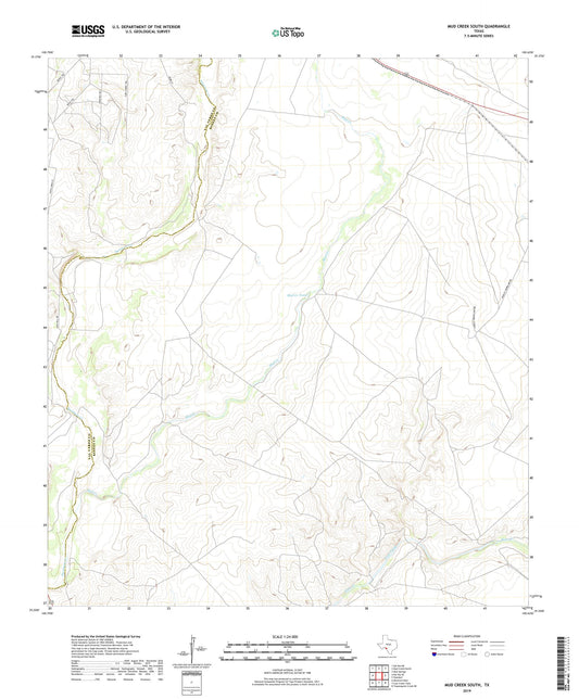 Mud Creek South Texas US Topo Map Image