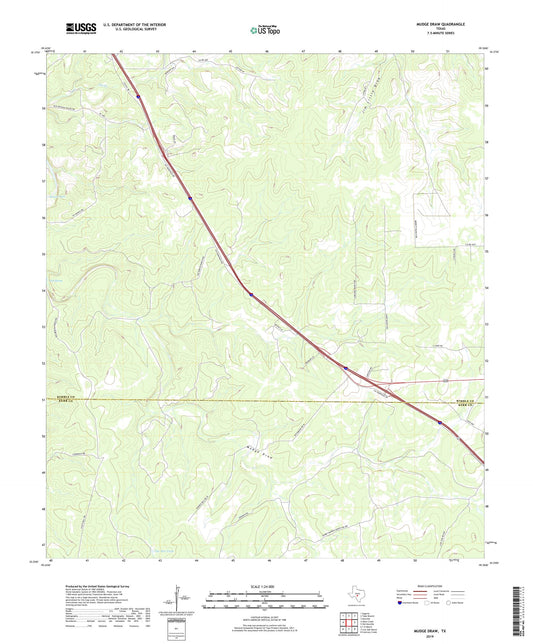 Mudge Draw Texas US Topo Map Image