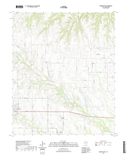Muenster East Texas US Topo Map Image