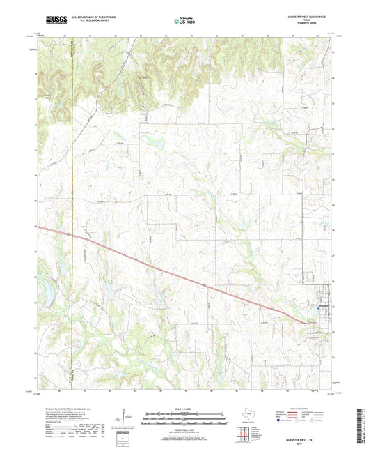Muenster West Texas US Topo Map Image