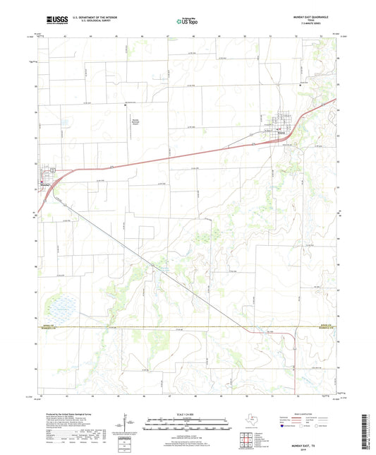Munday East Texas US Topo Map Image
