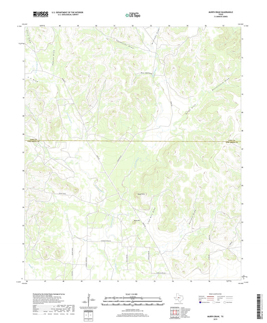 Murph Draw Texas US Topo Map Image