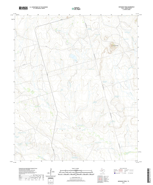 Mushaway Peak Texas US Topo Map Image