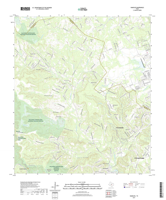 Nameless Texas US Topo Map Image