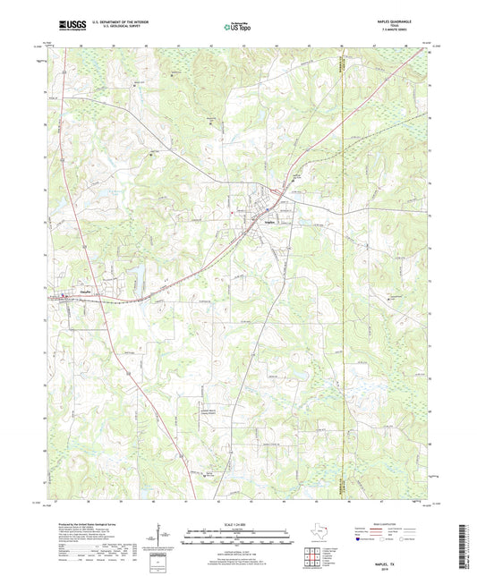 Naples Texas US Topo Map Image