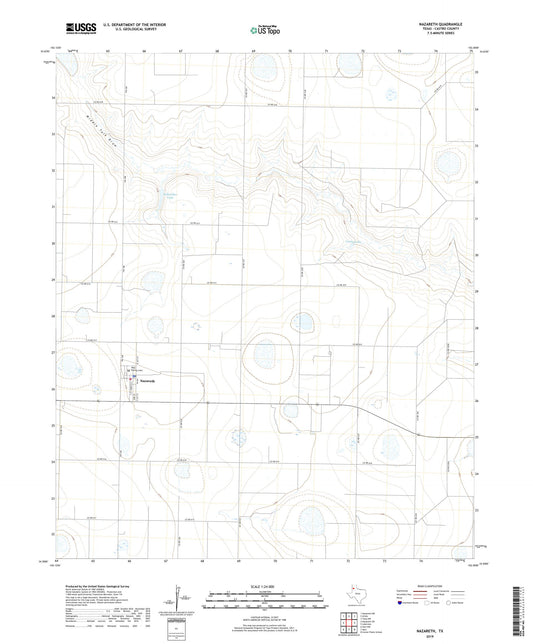 Nazareth Texas US Topo Map Image