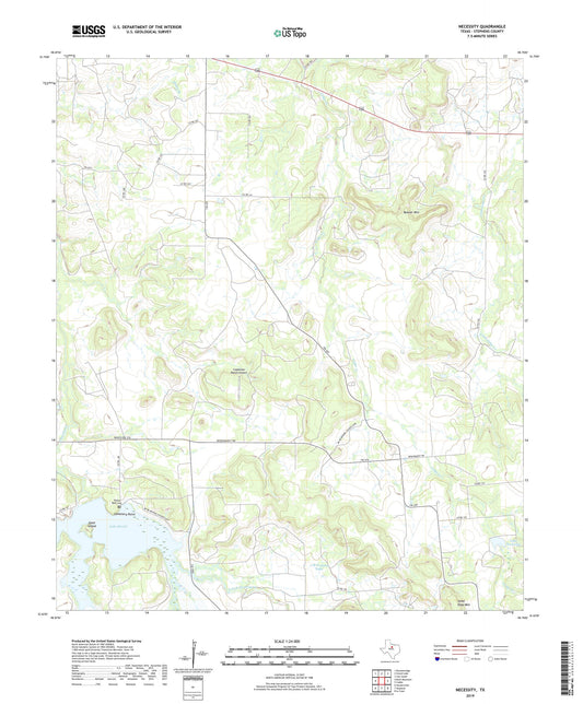 Necessity Texas US Topo Map Image