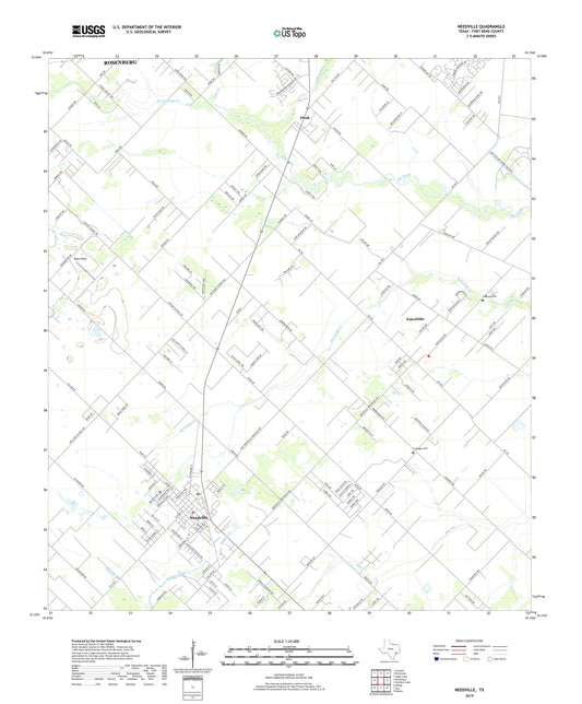 Needville Texas US Topo Map Image