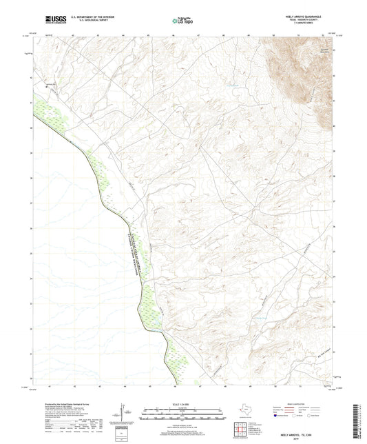 Neely Arroyo Texas US Topo Map Image