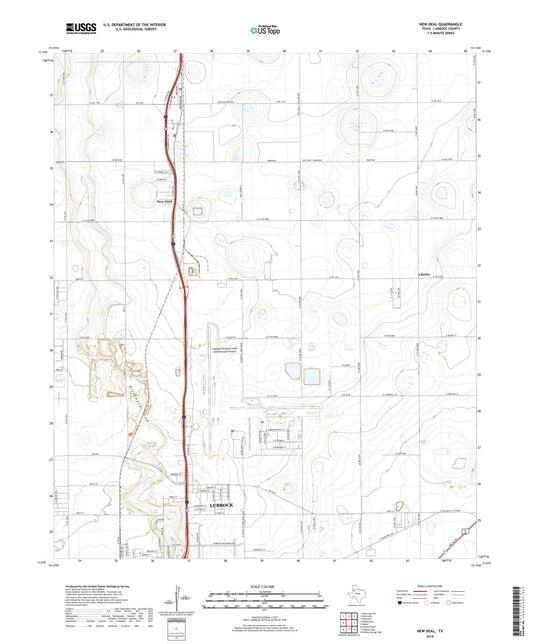 New Deal Texas US Topo Map Image