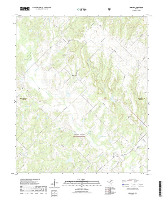 New Harp Texas US Topo Map Image