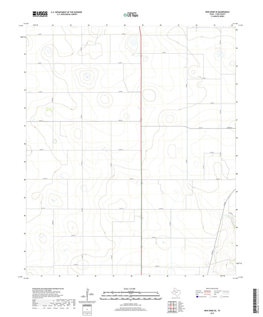New Home SE Texas US Topo Map Image