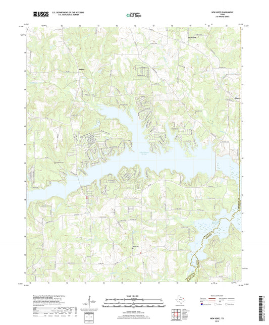 New Hope Texas US Topo Map Image