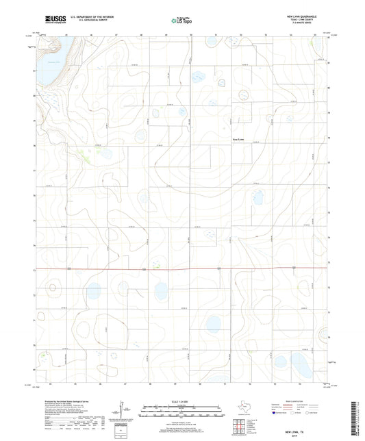 New Lynn Texas US Topo Map Image
