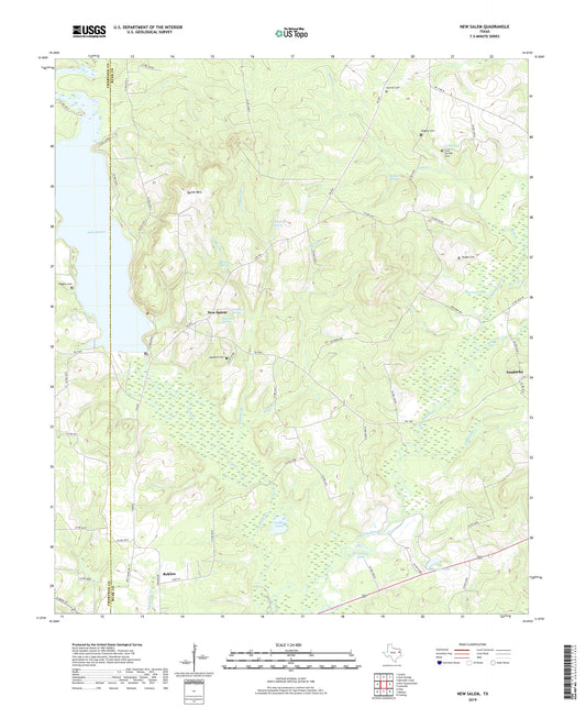 New Salem Texas US Topo Map Image