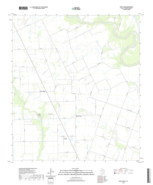 New Taiton Texas US Topo Map Image