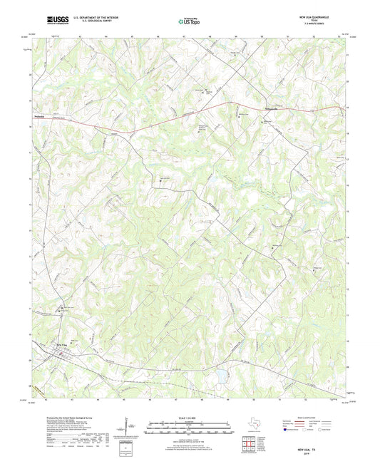 New Ulm Texas US Topo Map Image